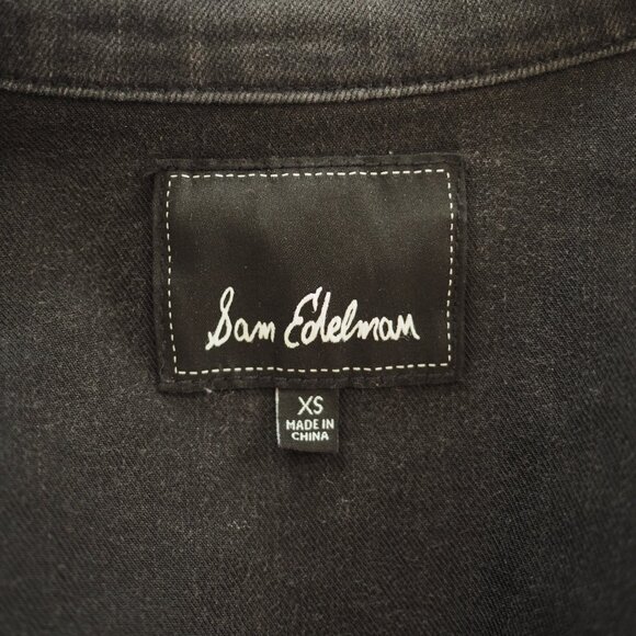 Gothcore Grunge Sam Edelman Biker Jacket Leaf cutout Sleeves sz XS - Picture 2 of 14